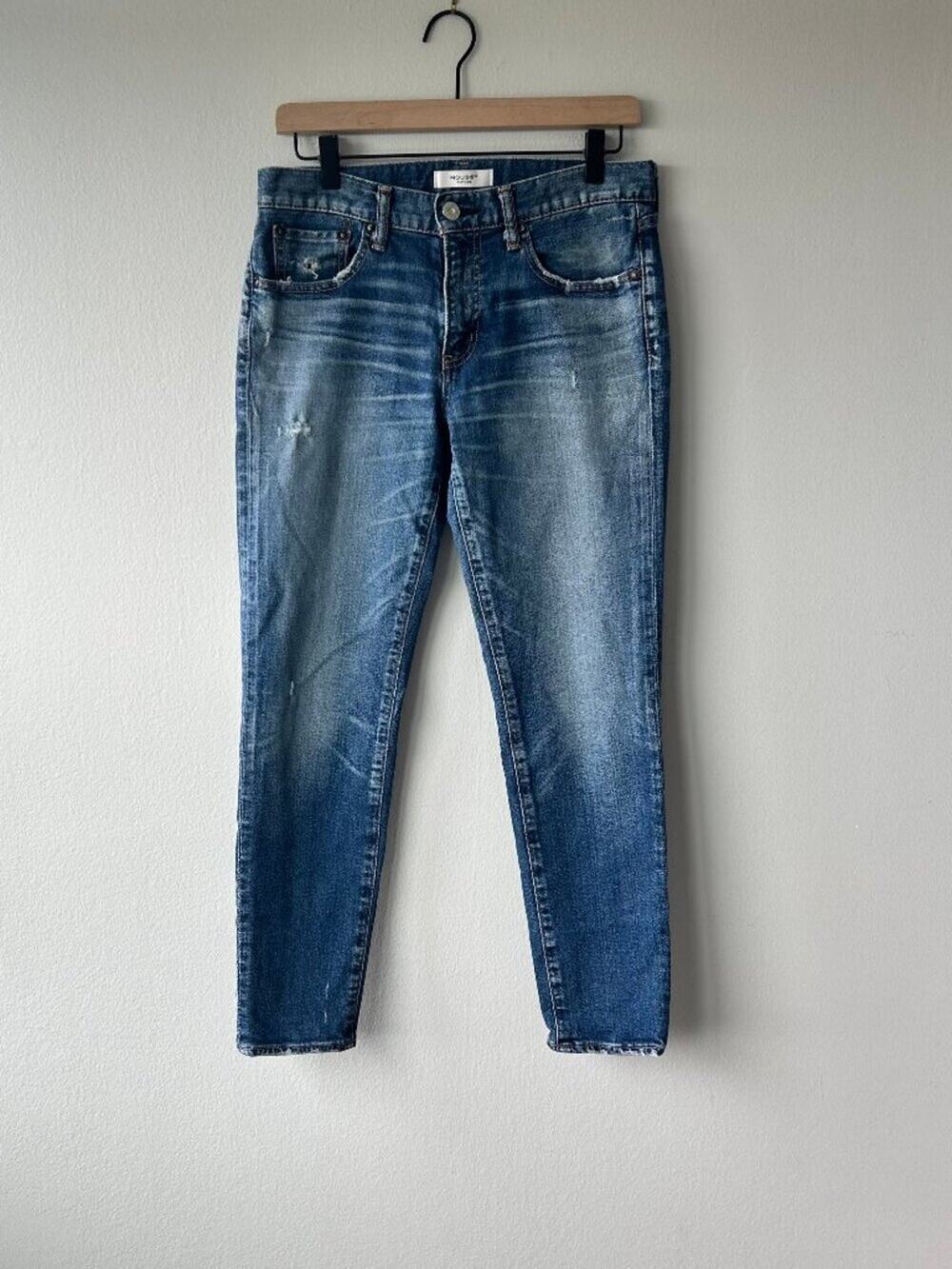 Moussy Vintage Sundance Skinny Jeans 28 Distressed Made in Japan Premium Denim